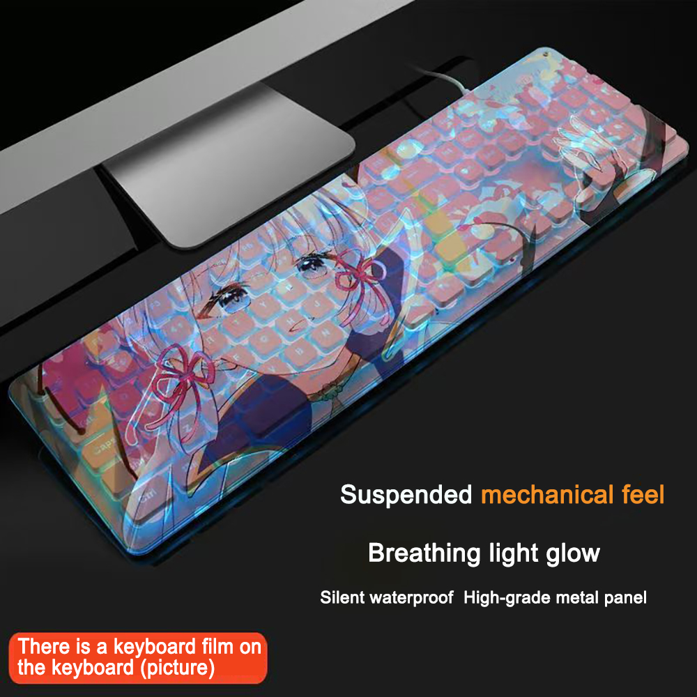 Laptop Accessories Usb - Klawiatura gamingowa 104 klawisze Genshin Impact
