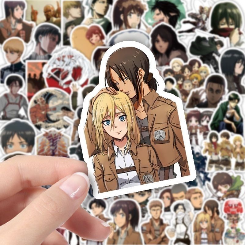 60 szt. Naklejek Anime Atak Ty – Laptop Accessory recenzja i cena