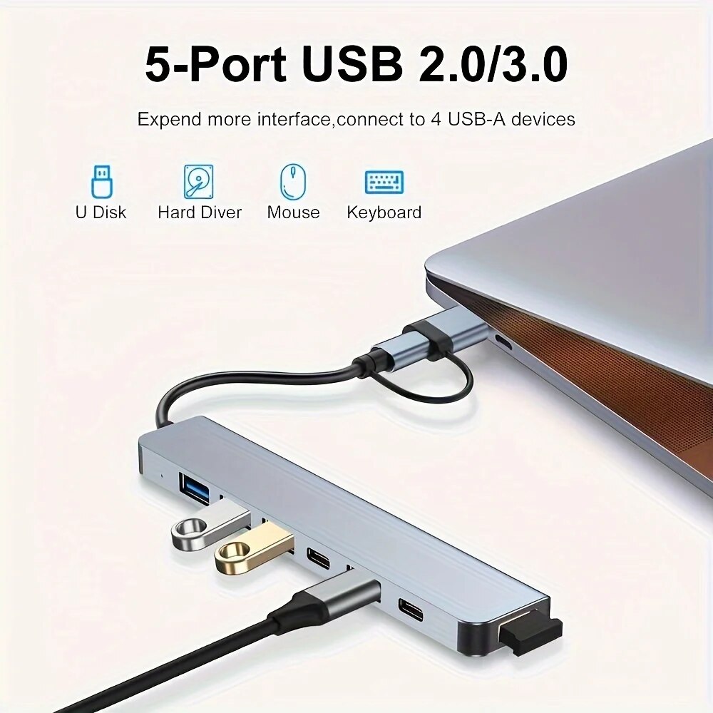 Hub USB 3.0 2 w 1, 7 portów, r – Laptop Accessories Usb recenzja i cena